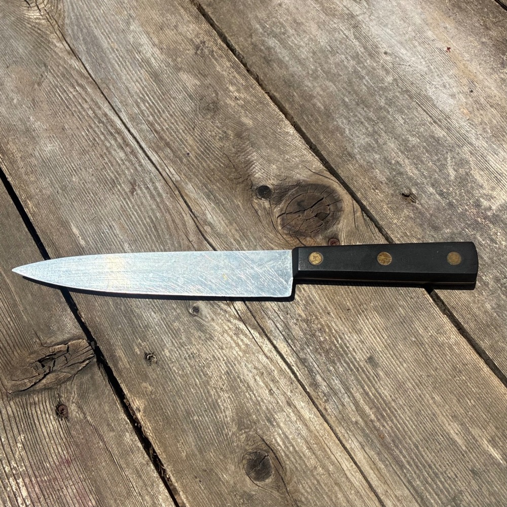 Vintage Lion Sabatier 5" Slicing Utility Knife Stainless Steel France 3 Rivet